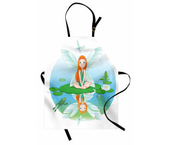 Fairy on Water Lily Leaf Apron