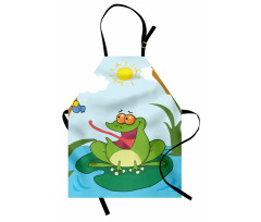 Animal on Pond Catches a Fly Apron