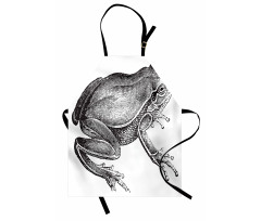 Engraved Amphibian Fauna Art Apron