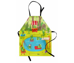 Animal Pool Party Fun Forest Apron