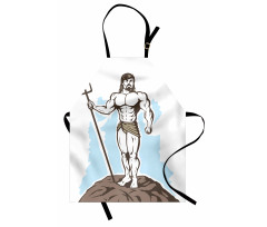 Greek Myth Man on a Rock Apron