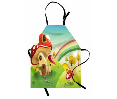 Farm Field Rain Mushroom Apron