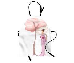 Woman Blossom Tree Apron