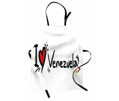 I Love Venezuela Wording Apron