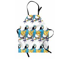 Tropic Colorful Parrots Apron