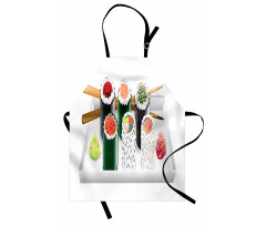 Various Flavored Sushi Plate Apron