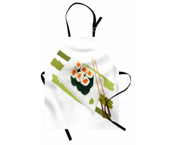 Sushi Maki Plate Chopsticks Apron