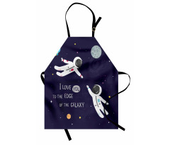 Love Wording Astronauts Apron