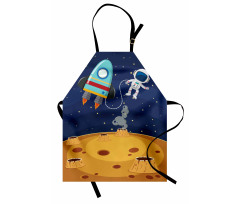 Cartoon Design Space Theme Apron