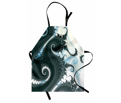 Fractal Motif with Swirls Apron