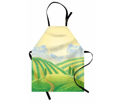 Green Field Graphic Apron