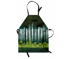 Mystic Forest Trees Twilight Apron