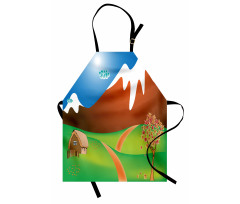 Cartoon Country Scene Apron