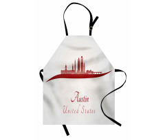 Calligraphic Modern Skyline Apron