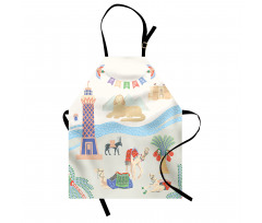 Traveling Egypt Landmarks Apron