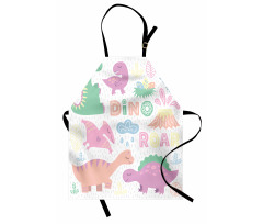 Baby T-Rex Nursery Theme Art Apron