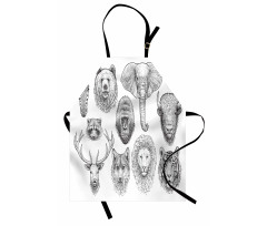 Composition of Animal Heads Apron