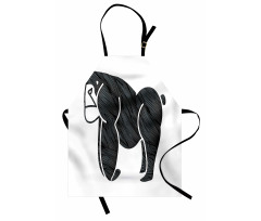 Angry Graphic Ape Standing Apron