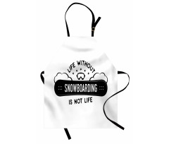 Snowboarding Calligraphy Apron