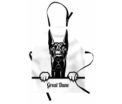 Peeking Big Breed Dog Apron