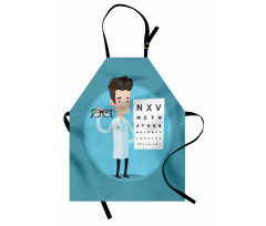 Doctor Holding Eyeglasses Apron