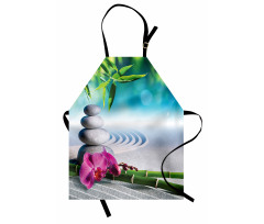 Spa Sand Orchid Flower Apron