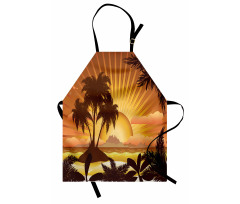 Digital Graphics Sunset Scene Apron