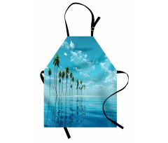 Long Coconut Trees Still Water Apron