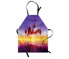 Dramatic Background Palm Trees Apron