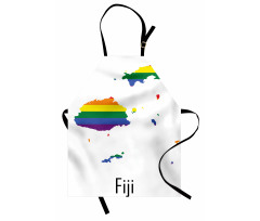 Rainbow Map Design Wording Apron