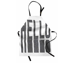 Hello Grunge Typography Art Apron