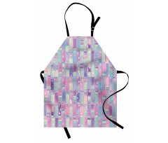 Pastel Tone Abstract Squares Apron