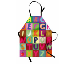 ABC and Fruits Squares Apron