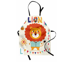 Cartoon Letters Lion for L Apron