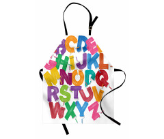 Gouache Brush Letters Apron