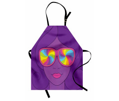 Girl with Rainbow Sunglasses Apron