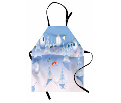 Winter at Woods Animals Apron