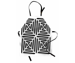 Monochromatic Stripes Art Apron