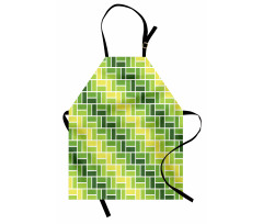 Diagonal Greenish Geometry Apron