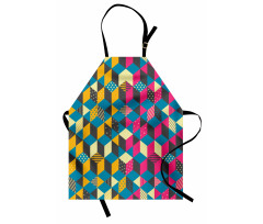 Modern Colorful Blocks Apron