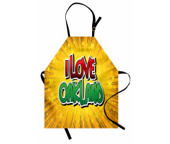 Typographic Pop Art Style Apron