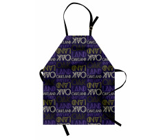 Repeating Modern Lettering Apron