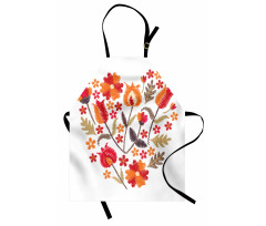 Heart Shaped Flowers Art Apron