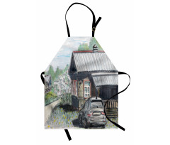 Parked Car Village House Apron