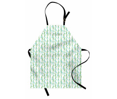 Vertical Leafy Flower Strips Apron