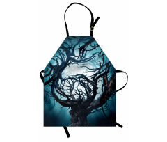 Night Big Mystic Tree Apron