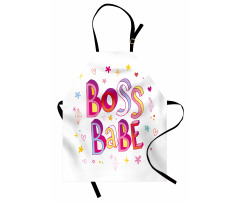 Colorful Graphic Wording Apron