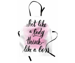 Act Like a Lady Lettering Apron