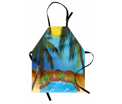 Big Palm Leaves Wild Outdoors Apron