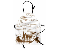 Sketchy Hand Drawn Camels Apron